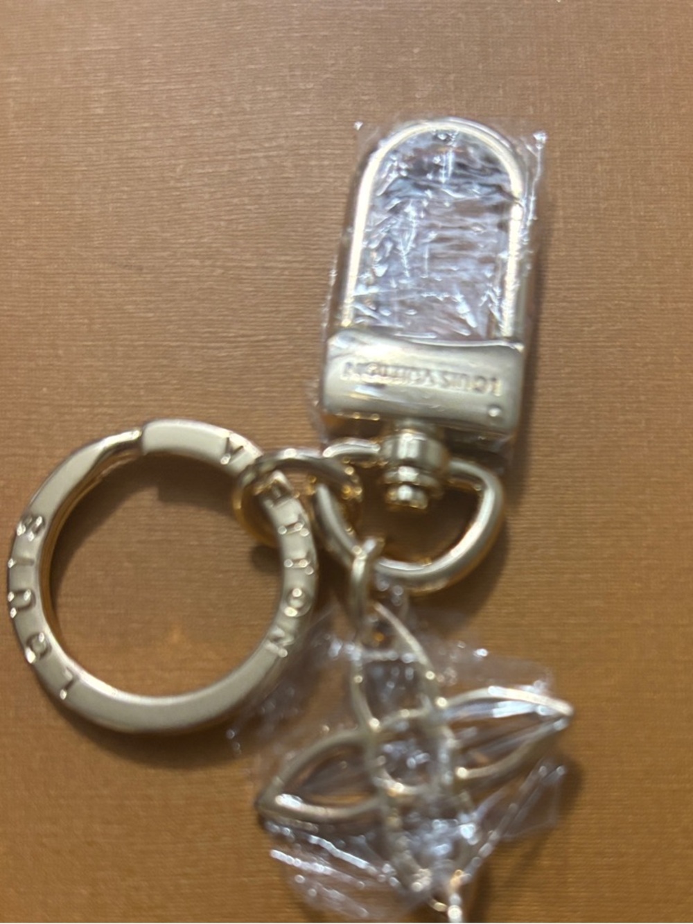 LV Gold-tone Monogram Key Charm - Picture 4 of 4